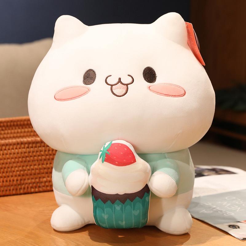 

Мягкая плюшевая кукла в виде кота с мороженым, милая кукла-котенок, декоративная подушка для девочки, декоративная подушка для кровати 22cm зелёный