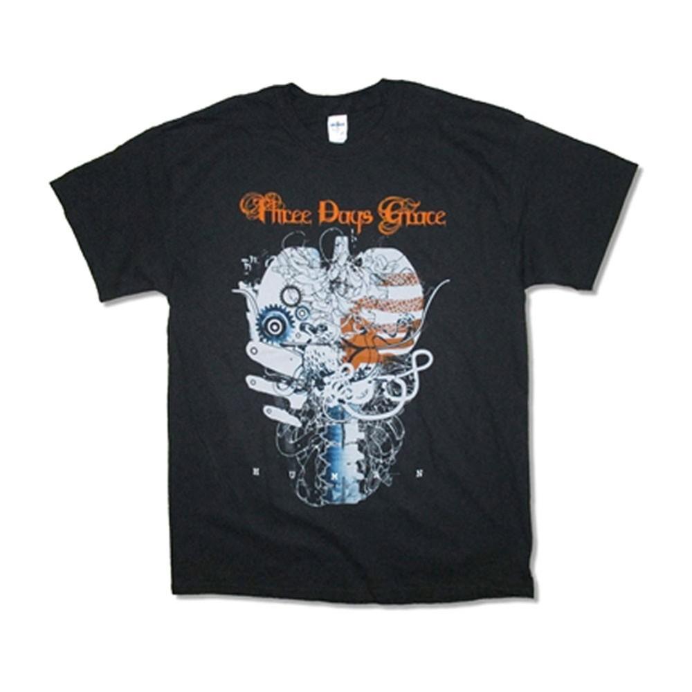 

Men s Three Days Grace Lungs 2015 Tour T-shirt Black M