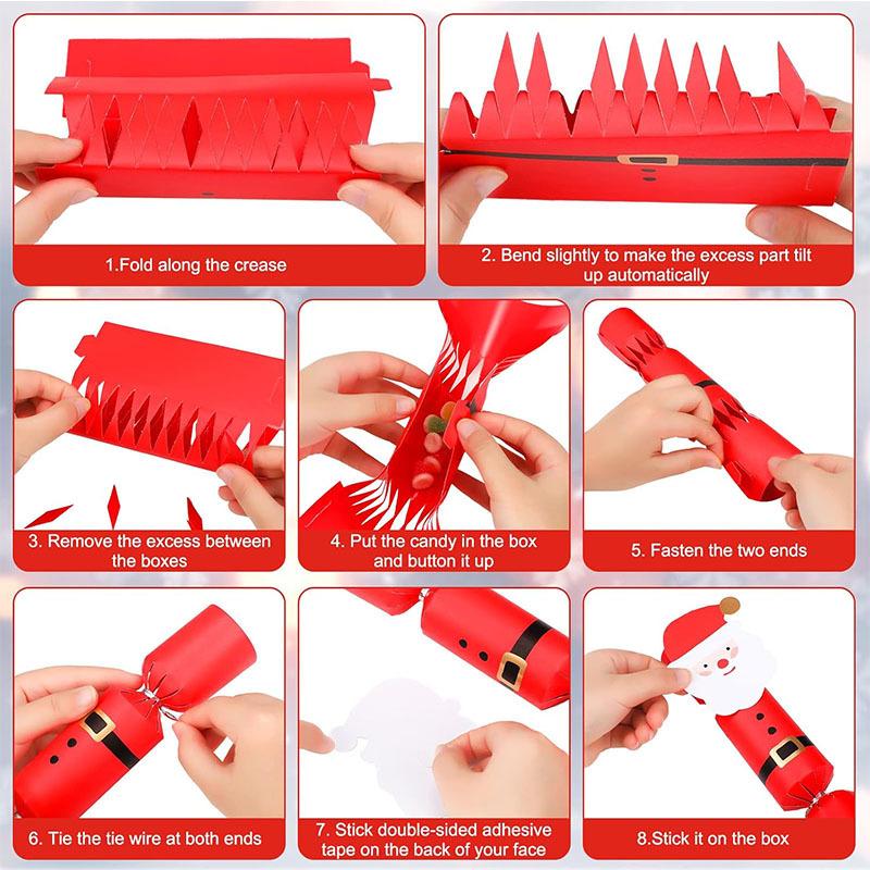 20 Pcs Christmas Candy Box Christmas Party Supplies Xmas Candy Package Christmas Party Favor Christmas Seasonal Holiday Dinner Traditions