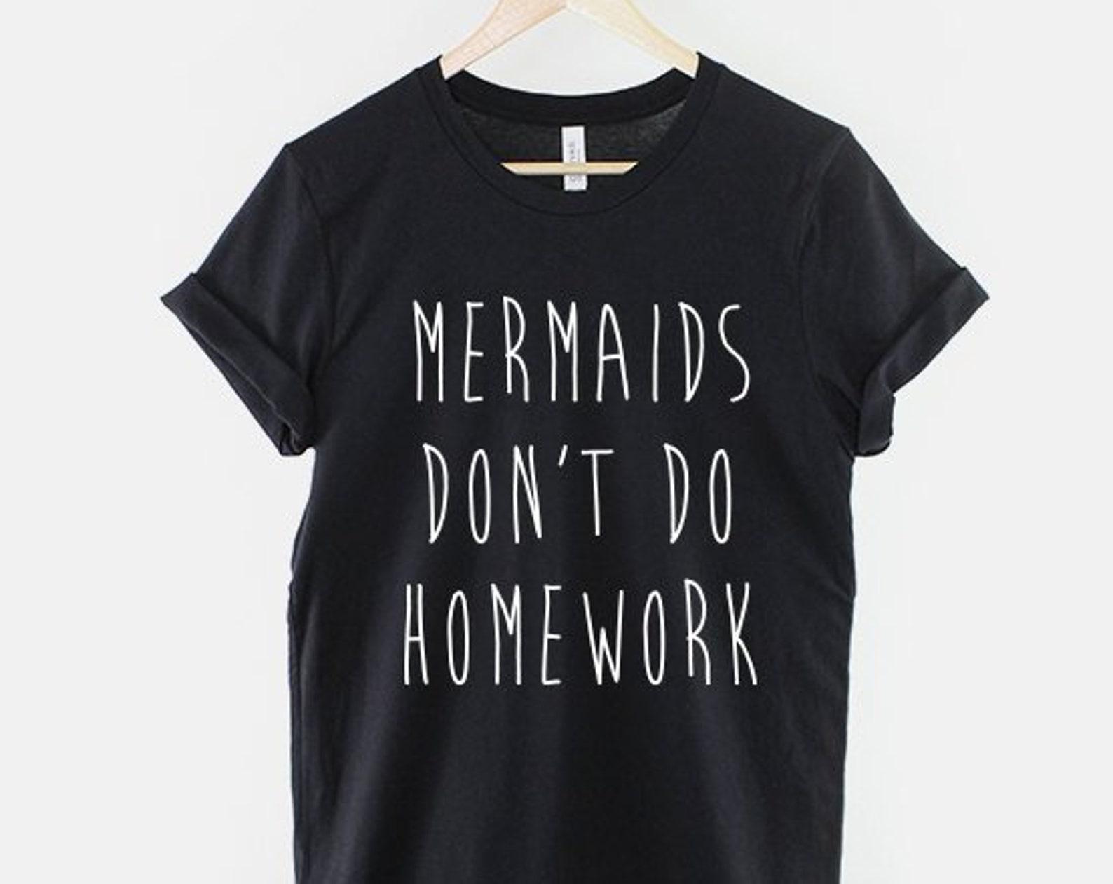 Mermaid Girls T-Shirt: Playful Pastel Goth Fantasy Tee 4XL