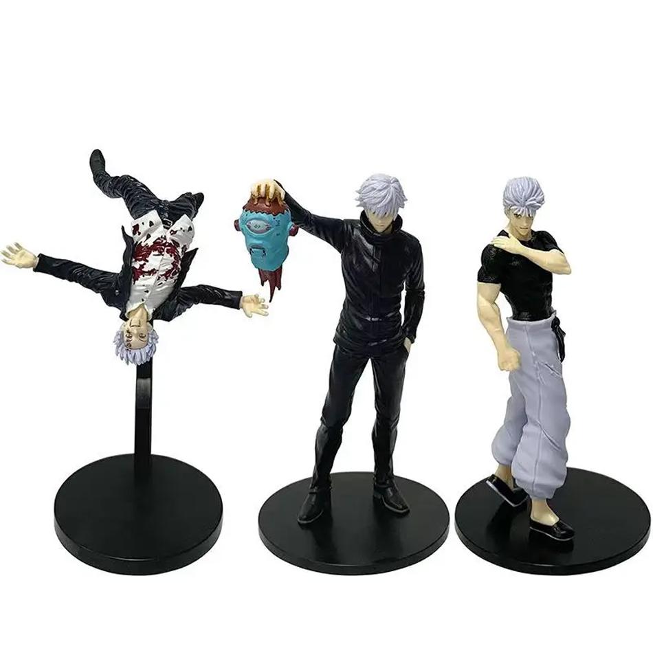 17-19CM Anime Jujutsu Kaisen Gojo Fushiguro Megumi Figure Three Model Toys Gift Collection Decoration PVC