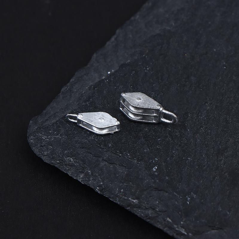 12Pcs Simulation Single/Double-Disc Diamond-Shaped Pulley 11X4Mm Alloy Rhombus Grooved Sheave Parts For Model Ship Decoration