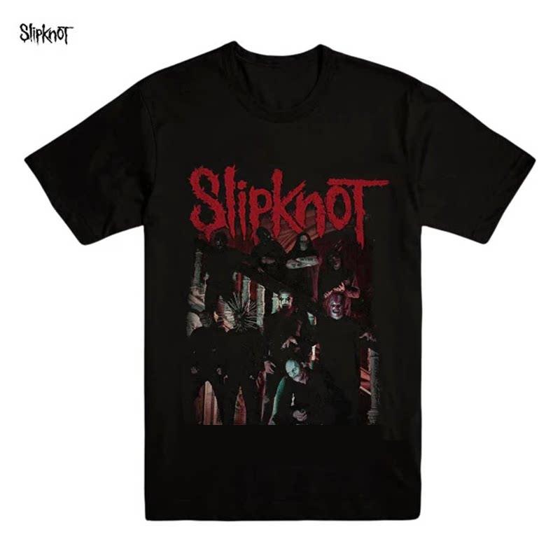 Portrait Slipknot Rock Band T-Shirt 100% Cotton Graphic Tee Men Women Summer Streetwear Top