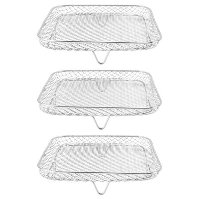 3PCS Fryer Rack Set 304 Stainless Steel Stackable Multi Layer Dehydrator Rack 8 Inch Fryer