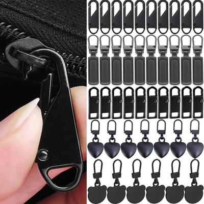 Detachable Zipper Pulls Replacement Zipper Puller Tabs Metal Head Zip Sliders for Luggage Purse Backpack Handbag Clothes Zippers