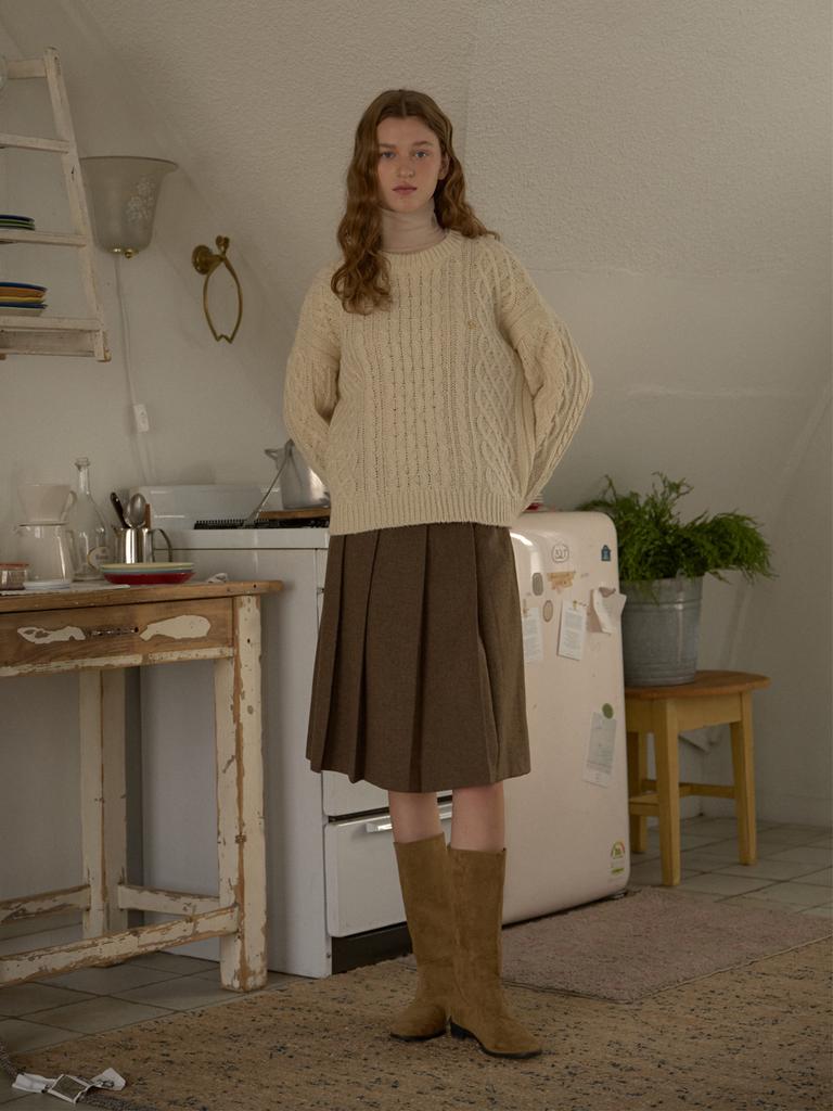 ANOETIC Cozy Cable Knit_Ivory