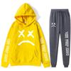 Autumn Winter Lil Peep "The Peep Show" Graphic Printed Hoodies Sweatpants Set Fashionable Casual Warm Sports Long Sleeved Pants Men's Sport Wear