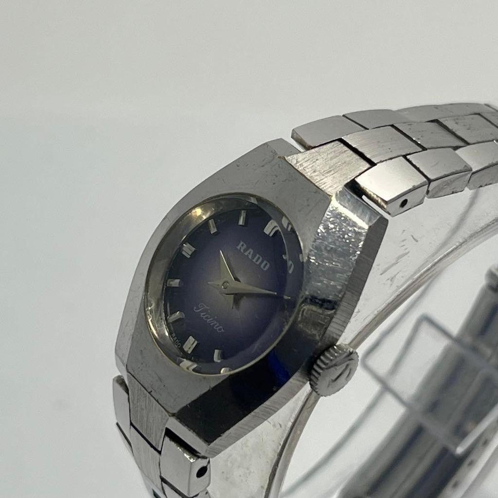 Used Rare Rado Ticino Vintage Purple Dial Manual Winding Working Ladies
