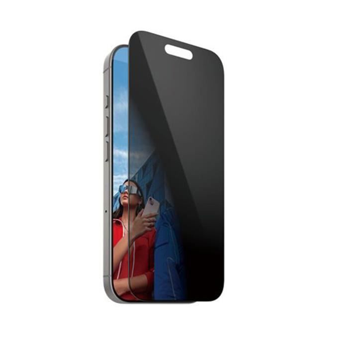 Protection d'Écran pour iPhone 16 Pro UWF avec Filtre de Confidentialité Panzer Glass Noir transparent