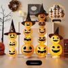Halloween Light-Up Pumpkin Lantern Ornaments for Festive Decor