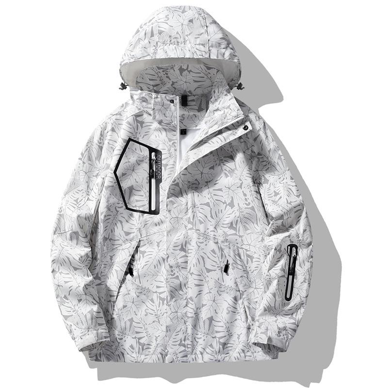 Autumn Outdoor Windproof Waterproof Hooded Jacket for Men and Women 3XL