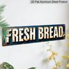 2D Flat, 1pc, 3.94 X 15.74 Inches Aluminum Decorative Sign - Rustic Fresh Bread License Plate Style Metal Wall Art - Waterproof Weatherproof Aluminum