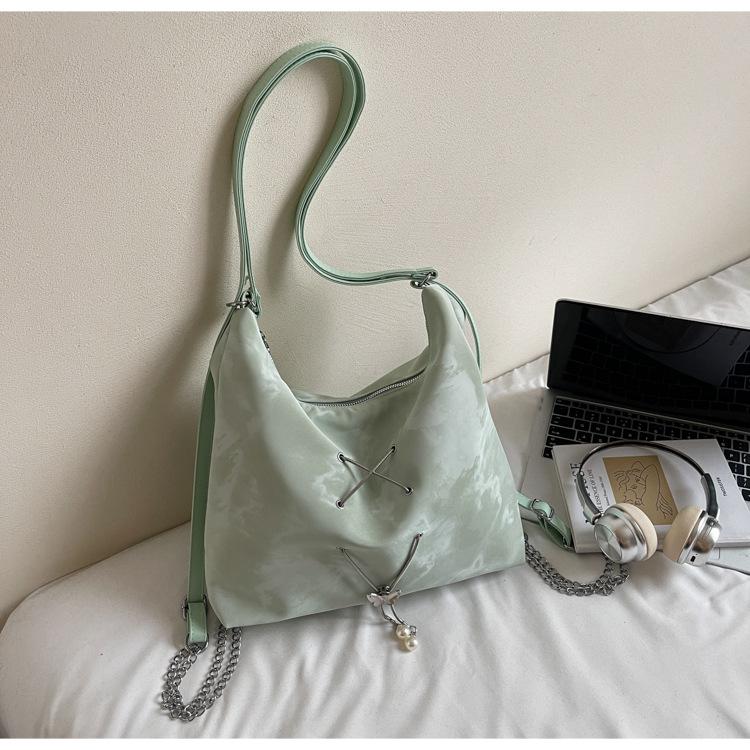 

Large capacity commuter fashion 2025 shoulder bag summer bag women s high sense tote bag temperament versatile backpack зелёный