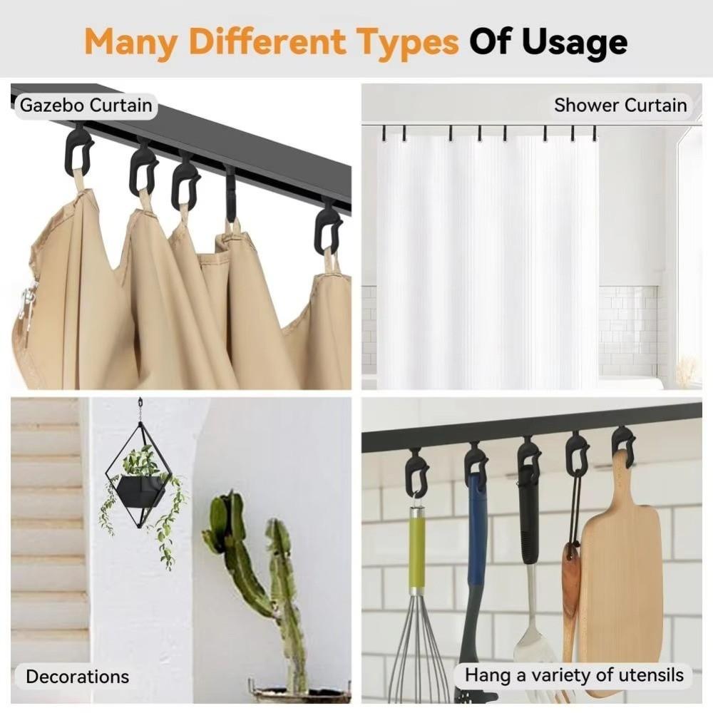 20pcs Plastic Mosquito Netting Rings Rustproof Hook Accessories Durability Curtain Hooks  Tent
