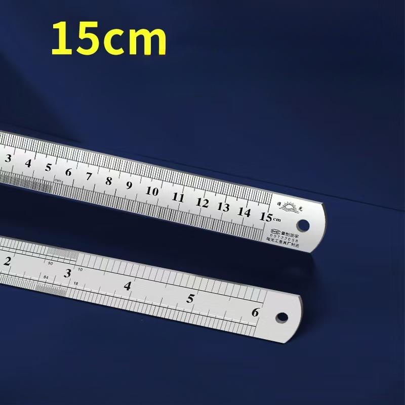 1Pc Dawning Stainless Steel Ruler High Precision Laser Red Letter Double-sided Thickened