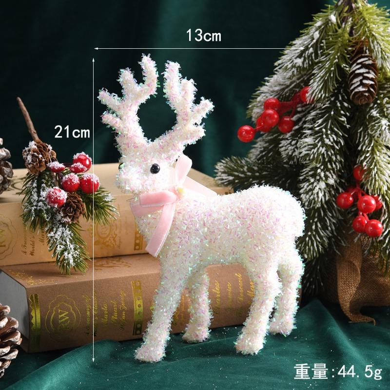 New Christmas white elk ornament Christmas family atmosphere decoration large doll shopping mall window decoration