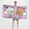 Ctue Bubu Dudu Microfiber Beach Towel Absorbent Quick Dry Soft Yoga Swimming Resort Mountain Climbing Towel