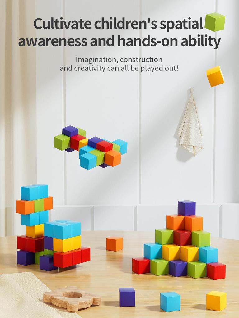Magnetic Building Blocks: Children's Educational Cube Toy Set