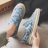 2024 Vintage Men Casual Shoes Summer Designer Espadrilles Men Canvas Shoes Breathable Slip On Loafers Mens Flats Driving Shoes