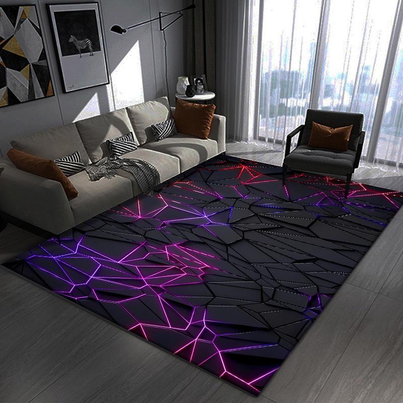 3D Stereoscopic Light Luxury Carpet for Living Room, Bedroom, Coffee Table, E-sports Room - Stain-Resistant and Decorative Carpet