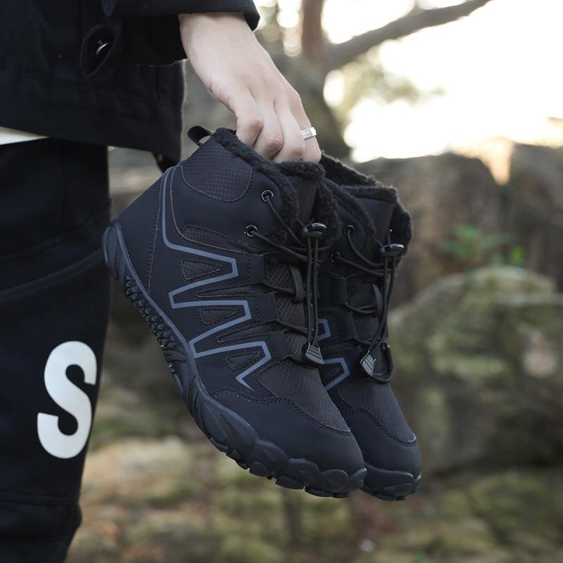 

New cotton shoes men s and women s comfortable warm cotton boots piled thickened snow boots couple casual cotton shoes snow boots 47 чёрный