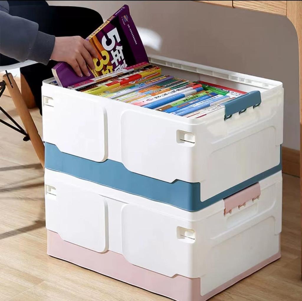 Úložný box Skládací box na knihy Studentská třída Organizační box na svačinku Úložný prostor na hračky Obývací pokoj Extra velký s víkem