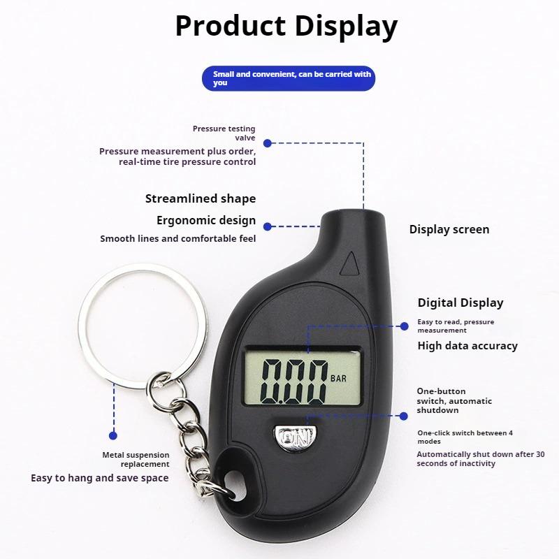 Tire Gauge Digital With LCD Display Car Tire Air Pressure Tester Meter Auto Car Motorcycle Tire Safety Alarm Testing Tools