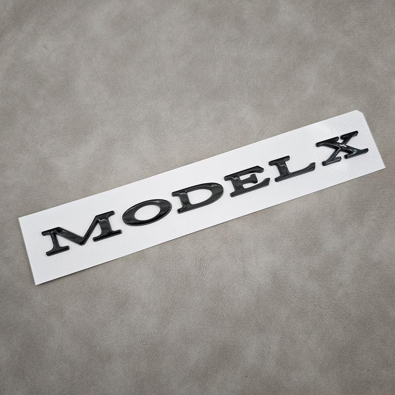 

ABS Letters Model X Logo Chrome Black Red Emblem Car Rear Trunk Stickers For Tesla Model X Auto Badge Decals Accessories