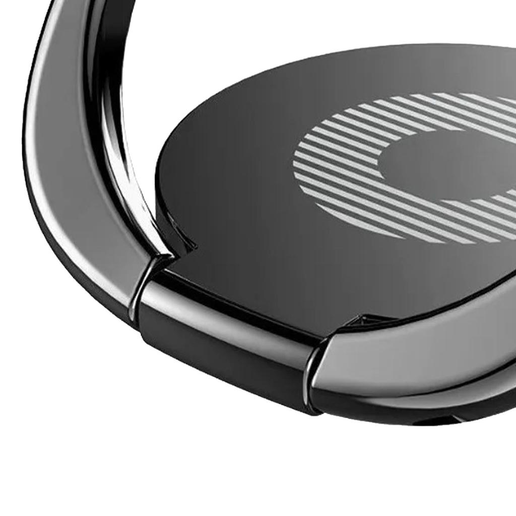 Phone Ring Holder Black Free Rotation Zinc Alloy Colorfast Widely Used Phone Grip for Tablet Digital Products