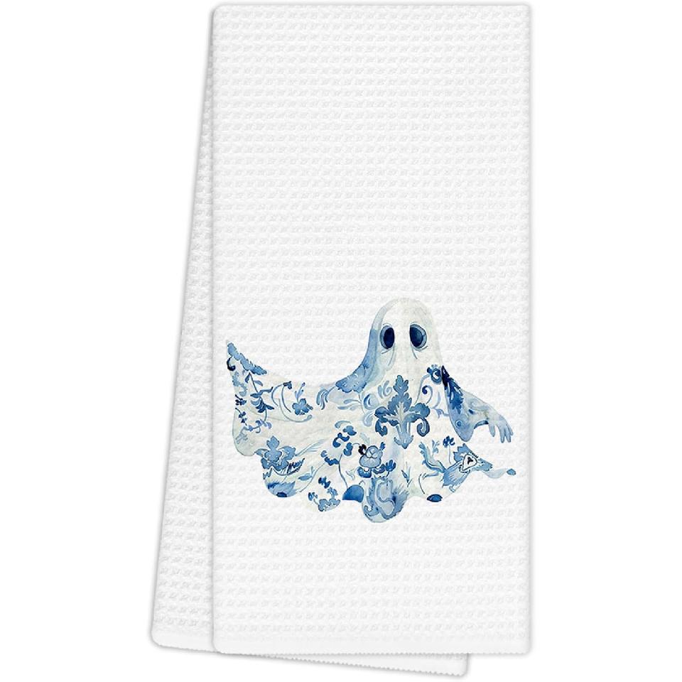 Fall Pumpkin Maple Leaves Towels, Farmhouse Autumn Pumpkin Hand Towels for Bathroom Decor, Rustic Fall Harvest Thanksgiving Dishcloths Dish Towel for