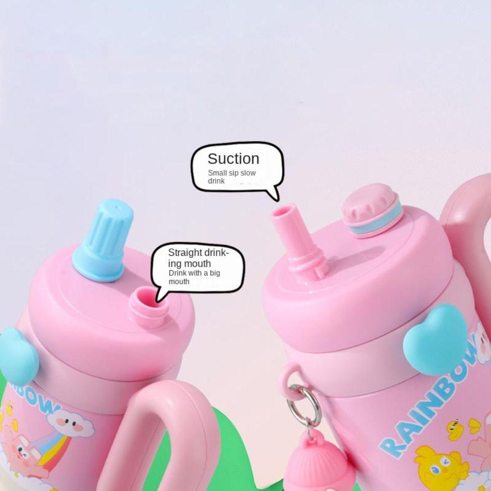 Cartoon Insulated Cup 850ml Thermal Bottle Creative Drinkware  Birthday Gift