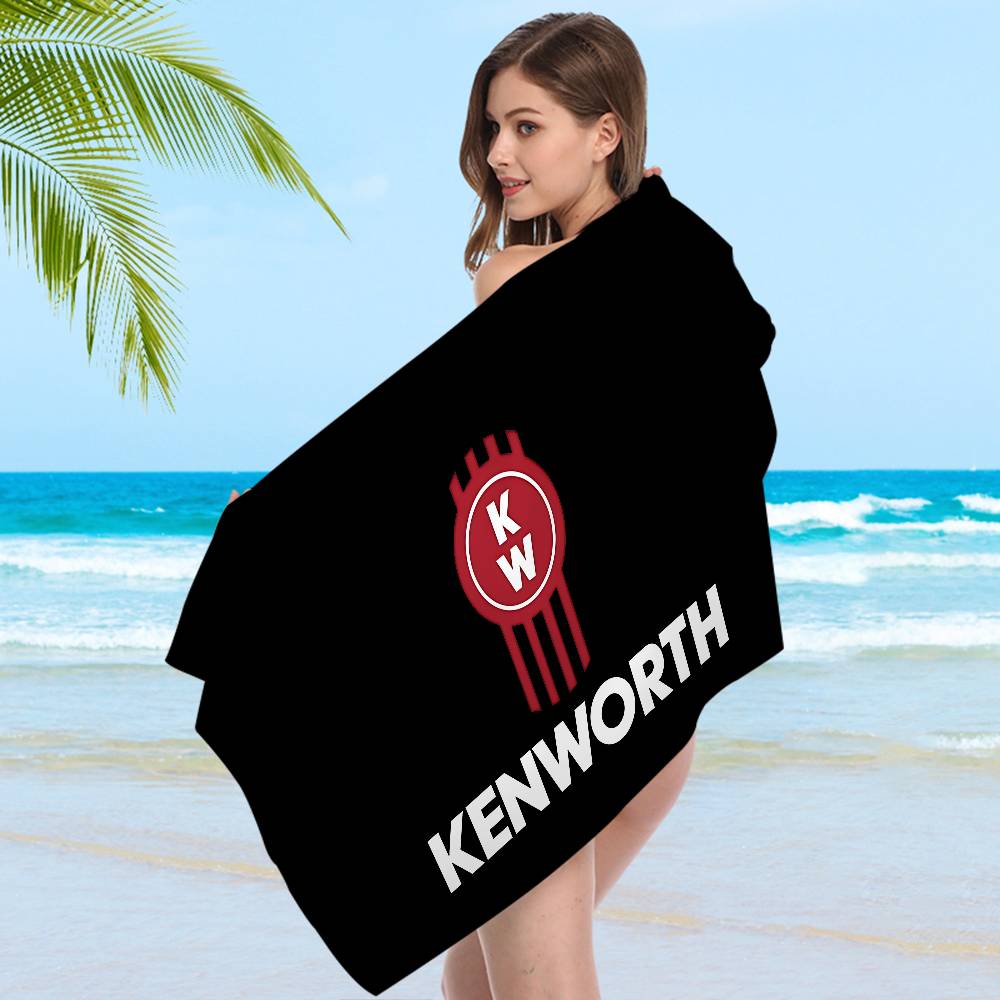 KENWORTH Logo Microfiber Blanket Quick Drying Beach Towels Oversized Printing Super Absorbent Pool Towel Blanket