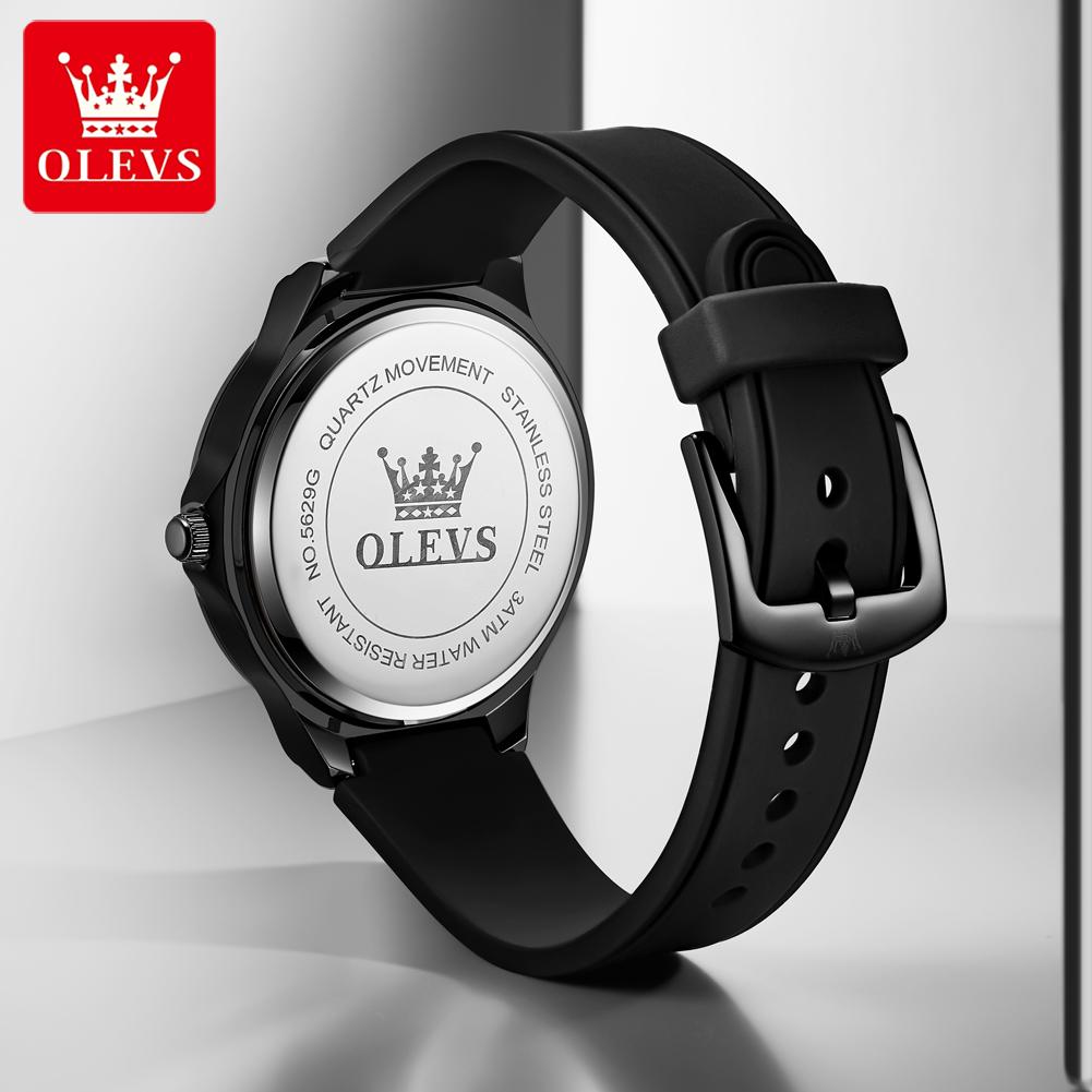 OLEVS Brand Watch Silicone Tape Digital Disc Student Watch Quartz Waterproof Watch 5629