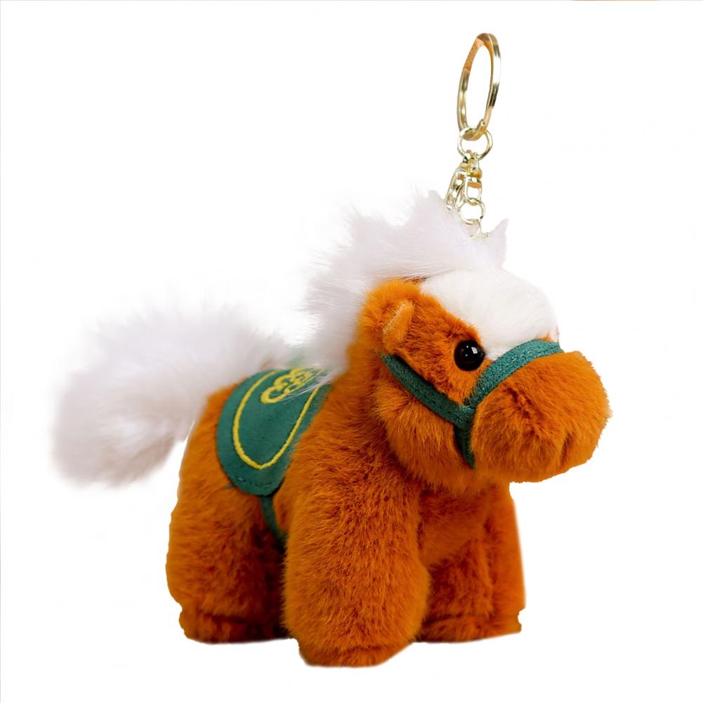 

Soft Plush Doll Pony Plush Keychain Year Of Horse Soft Stuffed Backpack Charm Cute Mascot Pendant Desktop Doll Ornament Gift