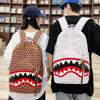 Shark Print Student Backpack, Large Capacity, Trendy, Fun, and Fashionable
