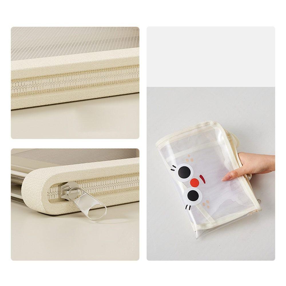 Foldable Document Bag Transparent Handbag New Book Storage Bag