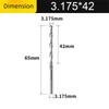2 skärig träfräs 1/8"(3,175 mm) Skaft 2,0-3,175 mm Hårdmetall Spiralfräsar HRC45 Uppåtgående Graveringsverktyg Densitetsskiva