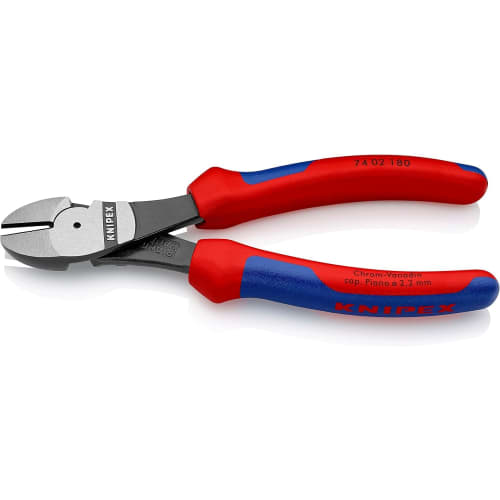 KNIPEX 7402-180 Strong diagonal nipper (for hard wire) (SB)