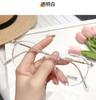 Men's and Women's Anti Blue Light Eyeglasses Ultra Light Retro Style Oval Spring Leg Eyeglasses Glasses Frame Fashionable High-definition Eyeglasses