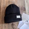 Winter Solid Color Knit Hat Men Women Fleece Lined Beanie Design Cold Weather