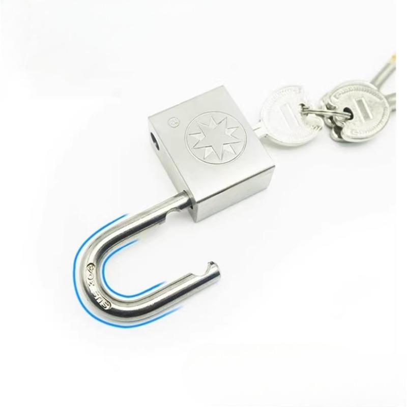 2/4 Pcs Padlock 304 Stainless Steel, Universal Key Lock, Home Cabinet Locker Outdoor Anti-theft Anti-skid Waterproof, Hardware