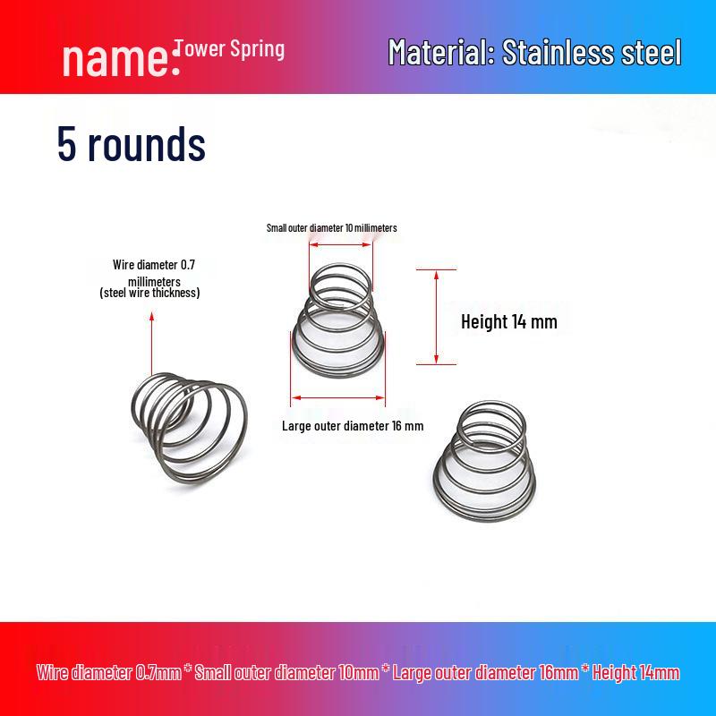 Stainless Steel Pagoda-Shaped Trapezoidal Compression Spring for Battery