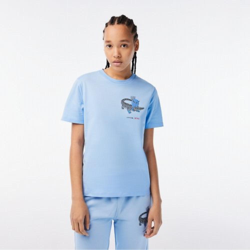 

Lacoste LacoSTe X netfliX Женская футболка с коротким рукавом [bridgerTon] 034