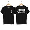 T-shirt Unisex Doppia Faccia Casual Sportiva Pullover Magliette Volcom Stampa Stone 100% Cotone T-shirt Viaggio all'Aperto Top Neri Manica Corta