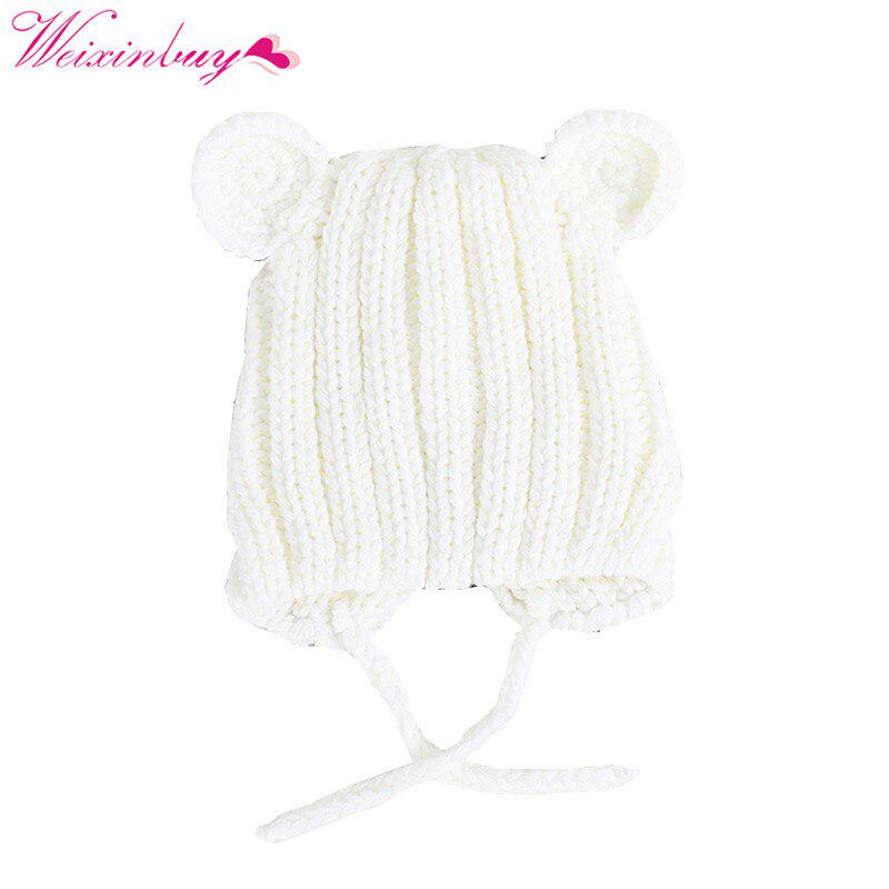 

Детская шапка Корейская Детская шапка для девочек и мальчиков Шапка с ушками Шерстяная шапка Детская Осень Зима Кружевная Ручной работы