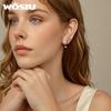 WOSTU 925 Sterling Silver Bowknot Stud Earrings Grace Fashion Simplicity Versatile Earrings For Women Girl Fine Jewelry Party Gift