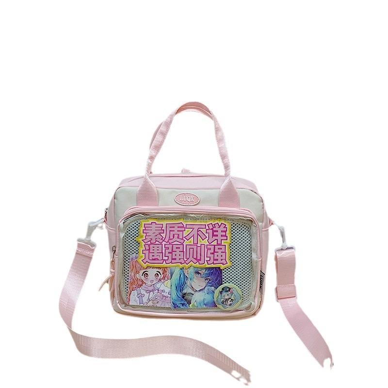 Transparente Aufbewahrungstasche mit großem Fassungsvermögen, neue Umhängetasche, süße zweidimensionale Umhängetasche, Rucksack.