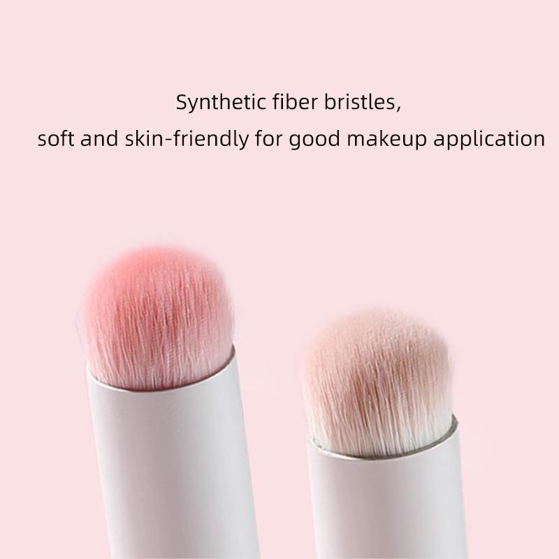 Lip Brush 1pc Lipstick Brush Round Head with Cap Mini Smudge Makeup Brush Portable Soft Bristle Concealer