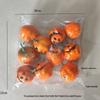 Halloween Decoration Set: Fake Pumpkins, Red Maple Leaves, Pine Cones, Acorns & Backdrop Props