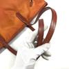 PRADA BR4001 triangle logo plate Tote Bag Shoulder Bag Leather / Nylon Orange